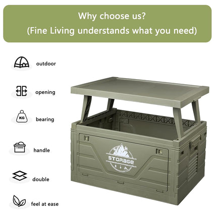 Outdoor Camping Folding Storage Box Portable Durable Organizer for Picnic Hiking