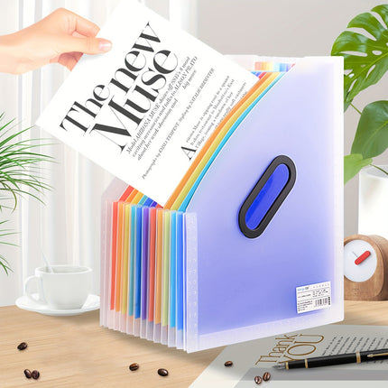 2PCS Large Capacity Multi-Layer Stand-Up Accordion File Folder Waterproof