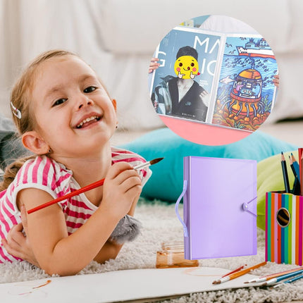 A3  8K Kids Drawing Book Storage Album Artwork Organizer Durable Collection