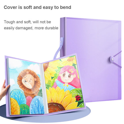 A3  8K Kids Drawing Book Storage Album Artwork Organizer Durable Collection