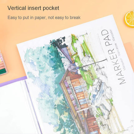 A3  8K Kids Drawing Book Storage Album Artwork Organizer Durable Collection