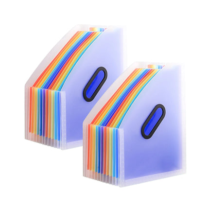 2PCS Large Capacity Multi-Layer Stand-Up Accordion File Folder Waterproof