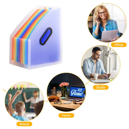 2PCS Large Capacity Multi-Layer Stand-Up Accordion File Folder Waterproof