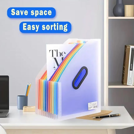 2PCS Large Capacity Multi-Layer Stand-Up Accordion File Folder Waterproof