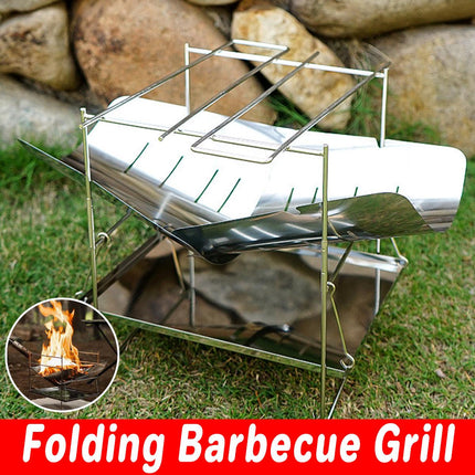 Outdoor Portable Camping Bench Grill Ultra Light Detachable Fire Burning Stove