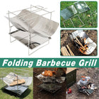 Outdoor Portable Camping Bench Grill Ultra Light Detachable Fire Burning Stove