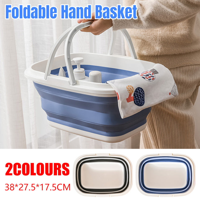 Outdoor Portable Foldable Handbasket Collapsible Picnic Basket Durable Sturdy