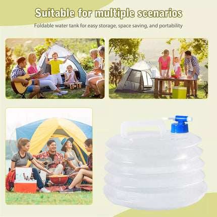 3pcs Collapsible Water Container With Spigot Folding Storage Carrier Camping