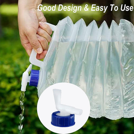 3pcs Collapsible Water Container With Spigot Folding Storage Carrier Camping