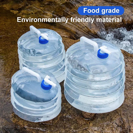 3pcs Collapsible Water Container With Spigot Folding Storage Carrier Camping