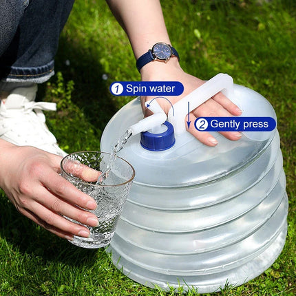 3pcs Collapsible Water Container With Spigot Folding Storage Carrier Camping
