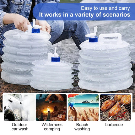3pcs Collapsible Water Container With Spigot Folding Storage Carrier Camping