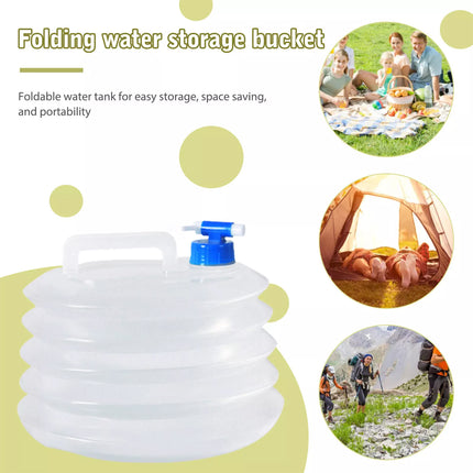 3pcs Collapsible Water Container With Spigot Folding Storage Carrier Camping