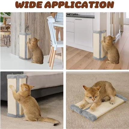 Folding Cat Scratch Board Corner Scratcher Pad Pet Scratching Toy For Indoor Cat