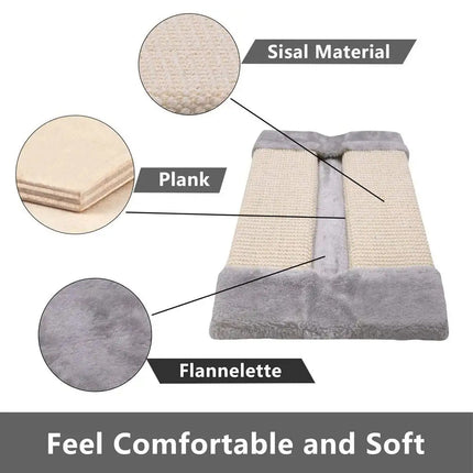 Folding Cat Scratch Board Corner Scratcher Pad Pet Scratching Toy For Indoor Cat