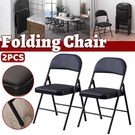Folding Chair 2PCS Home Portable Training Computer Office Dining Cosmetic Chair