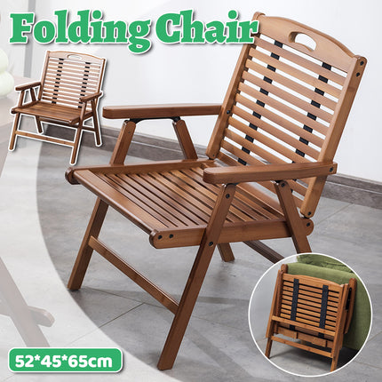 Bamboo Portable Foldable Chair With Backrest Breathable Sturdy Easy Storage