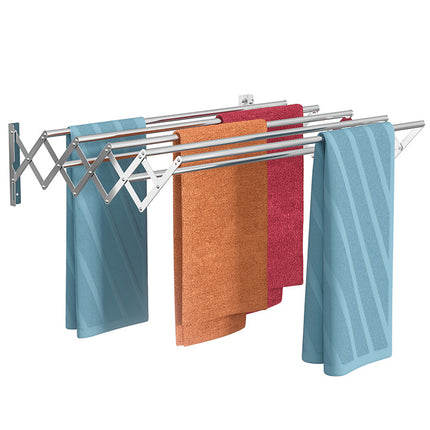 Foldable Wall Mounted Clothes Towel Hanger Space Saving Durable Sturdy Daily Use