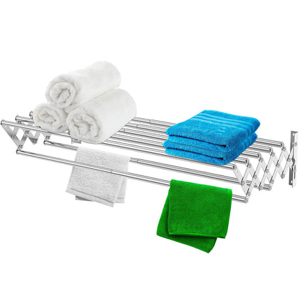 Foldable Wall Mounted Clothes Towel Hanger Space Saving Durable Sturdy Daily Use