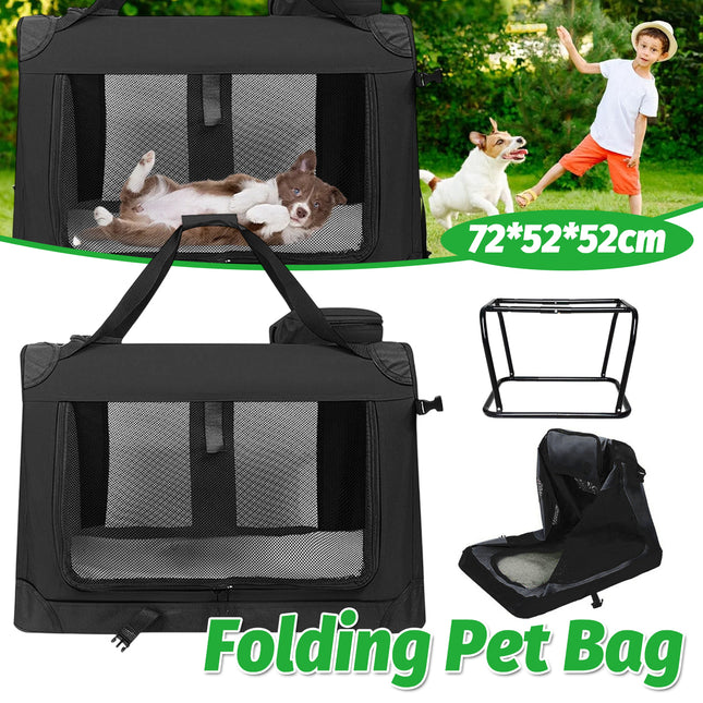 Foldable Pet Carrier Soft Crate Dog Cat Travel Kennel Portable Cage Large Size