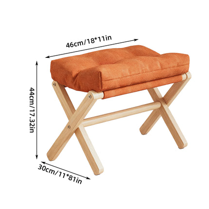 Foot Stool Solid Wood Foldable for Home Office Bedroom Portable Seat Step Stool