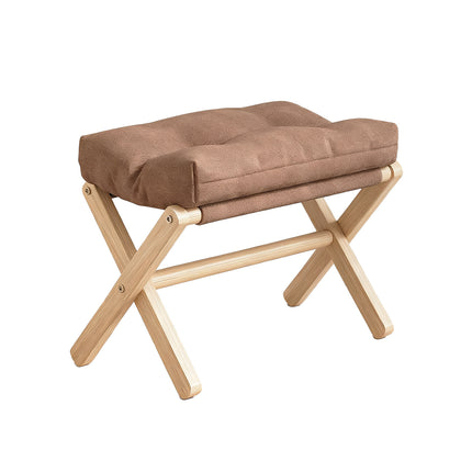 Foot Stool Solid Wood Foldable for Home Office Bedroom Portable Seat Step Stool
