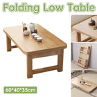 Foldable Solid Wood Low Table for Living Room Indoor Space Saving Durable