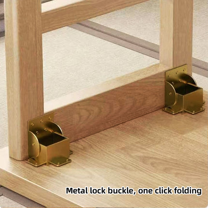 Foldable Solid Wood Low Table for Living Room Indoor Space Saving Durable
