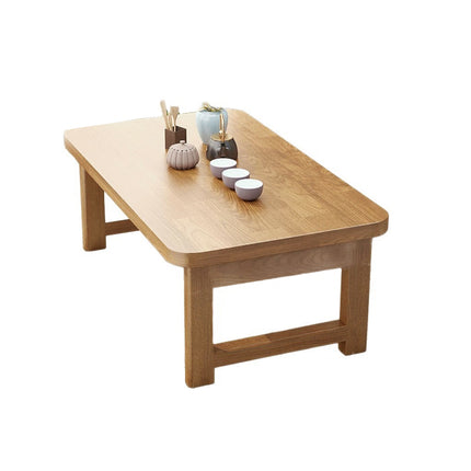 Foldable Solid Wood Low Table for Living Room Indoor Space Saving Durable