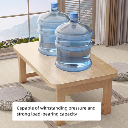 Foldable Solid Wood Low Table for Living Room Indoor Space Saving Durable