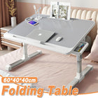 Adjustable Laptop Bed Tray Desk with USB Charging Port for Work and Study