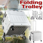 Collapsible Folding Shopping Cart Portable Grocery Trolley for Outdoor Camping