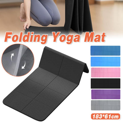 Thickened Folding Yoga Mat Sleeping Pad Portable Floor Nap Mattress for Exercise
