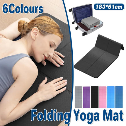 Thickened Folding Yoga Mat Sleeping Pad Portable Floor Nap Mattress for Exercise