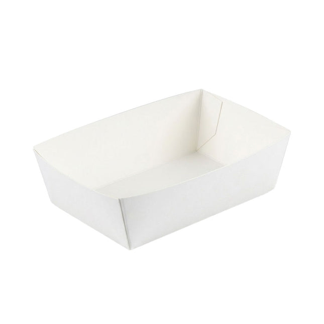 100 Pack Disposable Food Trays Grease Resistant Paper Boats for Snacks Takeaway