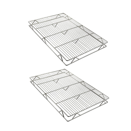 2PCS Baking Cake Cooling Rack Non-Stick Rectangle Mesh Drying Rack for Kitchen