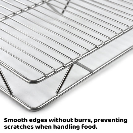 2PCS Baking Cake Cooling Rack Non-Stick Rectangle Mesh Drying Rack for Kitchen