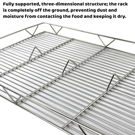 2PCS Baking Cake Cooling Rack Non-Stick Rectangle Mesh Drying Rack for Kitchen