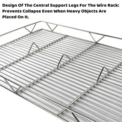 2PCS Baking Cake Cooling Rack Non-Stick Rectangle Mesh Drying Rack for Kitchen