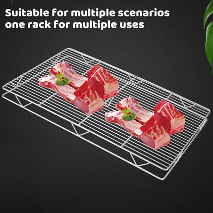 2PCS Baking Cake Cooling Rack Non-Stick Rectangle Mesh Drying Rack for Kitchen