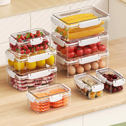12PCS Airtight Food Storage Containers with Lids 4Size Food-Grade Transparent