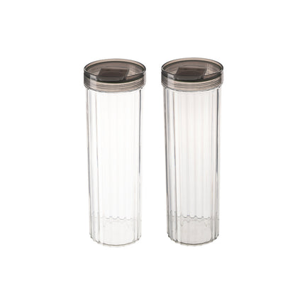 6PCS Clear Storage Containers with Lids Kitchen Pantry Organiser Tall Plastic Jars