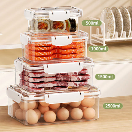 12PCS Airtight Food Storage Containers with Lids 4Size Food-Grade Transparent