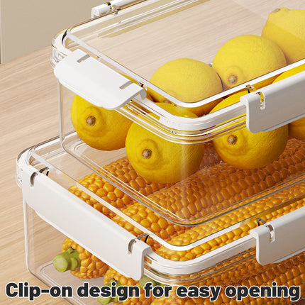 12PCS Airtight Food Storage Containers with Lids 4Size Food-Grade Transparent