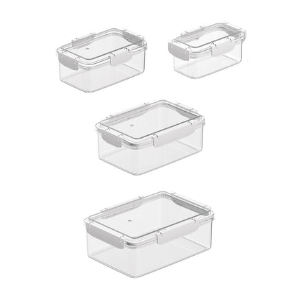 12PCS Airtight Food Storage Containers with Lids 4Size Food-Grade Transparent