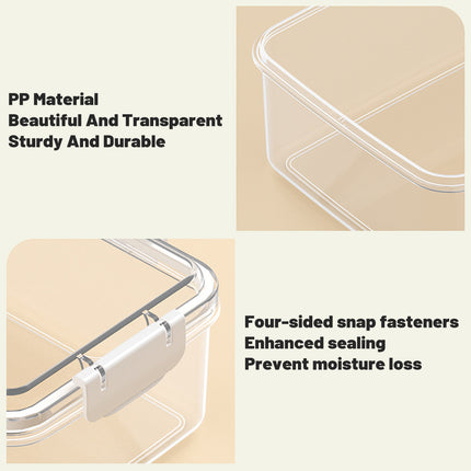 12PCS Airtight Food Storage Containers with Lids 4Size Food-Grade Transparent