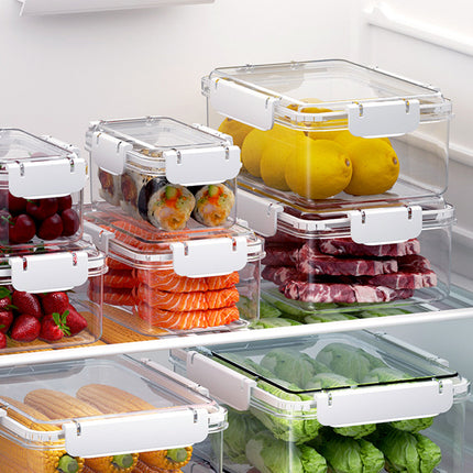 12PCS Airtight Food Storage Containers with Lids 4Size Food-Grade Transparent