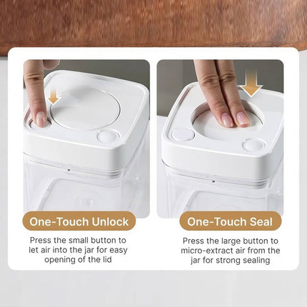 Square Sealed Food Storage Containers Set of 8 500ml Airtight Kitchen Jars
