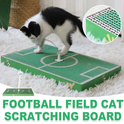 Football Field Shaped Cat Scratching Board Durable Non-Shedding for Cat Play