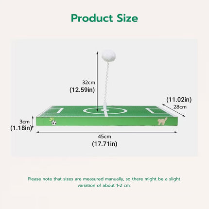 Football Field Shaped Cat Scratching Board Durable Non-Shedding for Cat Play